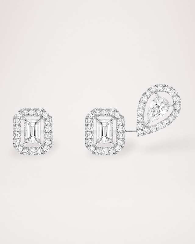 MY TWIN 18K WHITE GOLD DIAMOND EARRINGS
